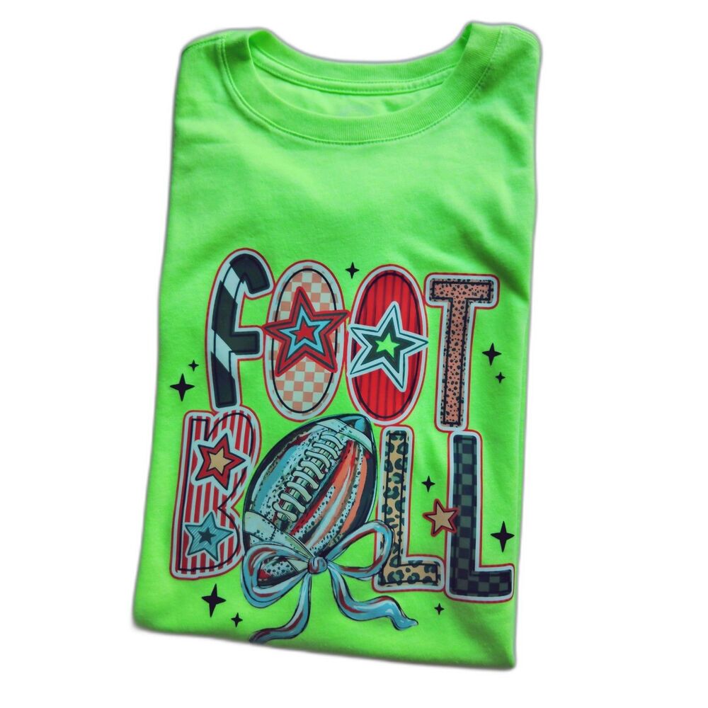 Wonder Nation Unisex Teens Football Neon Green Pullover Shirt XXL NWOT